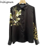 Blusas Mujer De Moda Korean Chic Blouses for Women Chinese Vintage Print Black Shirts Tops Femme Loose Temperament