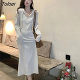 Long Sleeve Dress Women Elegant Midi Autumn for Ladies Vestidos Solid Drawstring Aesthetic Ropa Mujer Casual Lovely