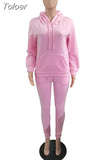 Women's Sporty Tracksuit Autumn Winter Plush Warm Hooded Long Sleeve Hoodie and High Waist Sweatpant Matching Outfit 2 Piece