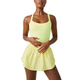 Women Tennis Dress Summer Casual Solid Color Sleeveless Open Back Athletic Mini Dresses with Pockets Sports Workout Golf
