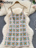 Dresses Knit Cut Out Dress Jurk Dames Beach Dresses for Women 2022 Strap Sleeveless Female Vestidos Mujer