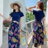 Set Women 3 Pieces Stylish BF Design Bright Color Elegant Young Style College Summer Beachwear Swimwear Hot Sale