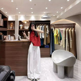 Wide-Legged Casual Trousers Women's New Summer Thin Small Loose Display Thin High-Waisted Sweater Straight