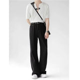 Sensing White Jeans Men's And Women's Loose Straight Drags Broad Legged Couple Casual Cleanfit