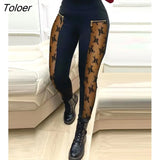 Woman Summer 2023 Pu Leather O-Ring Decor Skinny Pants Sexy Black Hip Lift High Waist Lether Pants