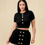 Knitted Round Women's Summer Thin Short Design Sense Of The New Pure