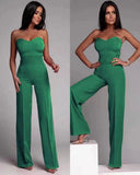 Fashion Tube Top Long Jumpsuit Women Elegant Temperament Tube Top Wide-leg Jumpsuit Women 425-1-Outfit