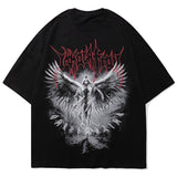 Men Gothic Punk Style Printed Woman clothes Oversized t-shirt 2 Color Tops Tee High Street Hipster Summer Streetwear