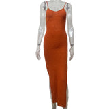 New Sexy Babes Body-In-Exa-Covered Vacation Sling Women's Knitted Open-Back Dress