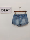 Solid Hot Women's Fake Two Pieces Of High Waist A-line Thin Denim Shorts Street Style Mall Goth 2023 Summer