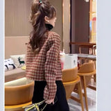 Spring Autumn Temperament New Loose Long-Sleeved Top With French Round Collar Short High-End Small Fragrant Women's