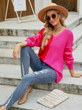 Two-Tone V-Neck