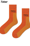 Harajuku Men Socks Funny Colorful Cartoon Dot Striped Sokken Casual Japanese Style Street Skateboard Calcetines
