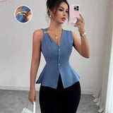 Summer New Waist Thin Solid Color Long Sleeve