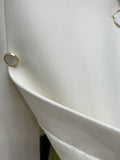Fashion Women's Blazer Loose Notched Collar Single Button Irregular Long Sleeve Beige Suit Jackets Summer 2023 New
