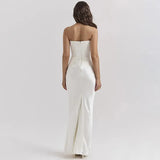 Satin Corset Maxi Dress-Outfit