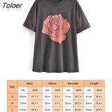 Loose Retro Print T Shirt Women Short Sleeve O Neck Cotton Tshirt Shirts Summer 2023 Woman tshirts Oversize Tops