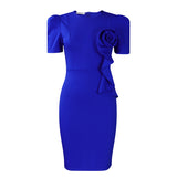 Women's 2025 New Fashion Elegant Brace For The Duh Leh Side Solid Color Short-Sleeved African