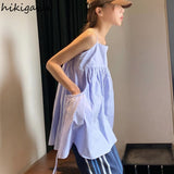 Woman Dress Fashion Loose Sling Robe Vestido Femme Bandage Pockets Casual Korean Y2k Dresses 2023 Vestidos De