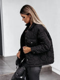 Turndown Collar Button Up Jacket with