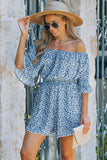 Floral Off-Shoulder Flounce Sleeve