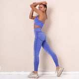 Women Sports Set Workout Sportswear Gym Clothing Fitness Long Sleeve Crop Top High Waist Leggings Sports