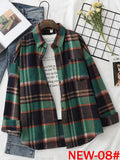 Women's Plaid Woolen Shirt Oversize Autumn 2022 Thick Warm Plaid Blouses And Shirts Winter Oversized Women Woolen Shirt