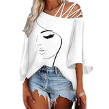 Autumn Fashion Splicing Loose Leisure Blouse Lady Print