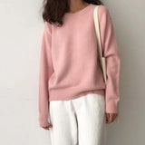 Winter Oversized Sweater Women 2020 Elegant Knitted Basic Pullovers O Neck Loose Soft Female Cashmere