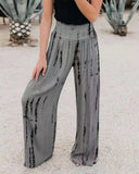 New Wish Hot Fashion Tight High-Waist Pocket Wide Leg Trousers Casual