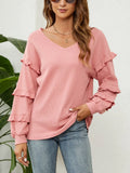Ruffled V-Neck