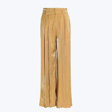 Straight Pleated Wide Leg Pants For Women High Waist Casual Solid Joker Trouser Female Fashion New Spring