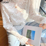 Women Vintage Lace Long Sleeve Sexy Trendy Ins Summer Ladies Chic Blusas Sheer Tops Elegant Floral Streetwear