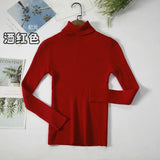Sweater Woman With Bottom Shirt Autumn And Winter New Long Sleeves To Keep Warm Body Solid Color Knitted