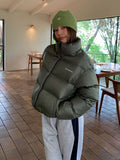 2022 Women's Down Parka Quilted Puffer Jackets Oversize Coat Warm Cotton Loose Down Parkas Female Windproof