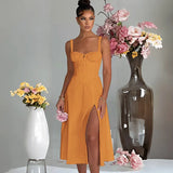Spring And Summer New Fashion Leisure Tie To Repair The Fork With High-End Dress