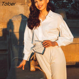 Vintage Sexy Button White Blouse Women Lantern Sleeve Oversized Loose Women Shirt Cotton Office Ladies Tops Blusas