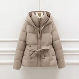The 2024 New Korean Version Thickened Thick Padded Clothes Female Short Waist Slim Slim Ded With Warm Coat-Outfit