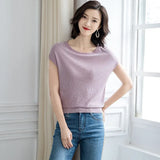 New Summer T Shirt Women Elastic Oversized T-Shirt Woman Clothes Female Tops Sleeveless Tank Women's tube top knit
