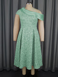 Africa's New Slanted Shoulder Dress Banquet Dinner Dress Dress Dress
