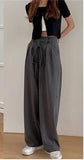 Straight Large Size Casual Solid Wide Leg Trousers Streetwear Suit Full-Length Hot Selling Chic Loose High Quality