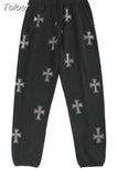 Gothic Black Sporty Women's pants Rhinestone y2k trouser suits Oversize pants for Women Clothes Harajuku Joggers