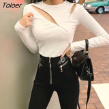 Zipper Slim Fit Women's Sweater Autumn Winter Solid Color Knitted Sweaters Ladies 2023 Streetwear Hollow Out Jumpers