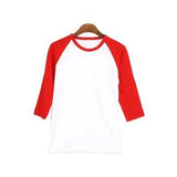 Men O-Neck Cotton 3/4 Sleeve T-shirt Casual T shirt Raglan Jersey Shirt