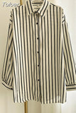 Spring Women Summer Striped Blouse Korean Long Sleeve Womens Tops and Blouses Vintage Women Shirts Blusas Roupa