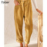 High Waist Corduroy Pants Woman Casual Loose Wide Leg Pants Women Fashion Streetwear Solid Ladies Trousers Joggers