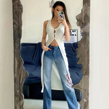 Toloer Hot Style 2023 Summer Women's U-Neck Cardigan In The Long Sleeveless Vest Coat