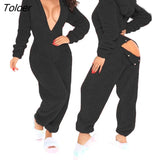 New Year Sleepwear Home Clothes 3D Ear Buttoned Flap Functional Fluffy Lounge Jumpsuit Hooded Playsuit One Piece Suit