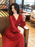 Fashion Women's Dress Glittering Sequin Design Feeling Waist Crimping Temperament Long Sleeved Skirt Versatile Slim