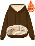 Wish Autumn And Winter Fashion Women's Clothing Warm Pocket Hoodie Coat